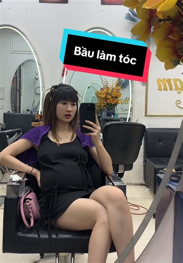 Bầu làm tóc được không các bác 🥰 #diempham #demi #giadinhduythuong #duythuong #duythuongdiempham #hairstyle