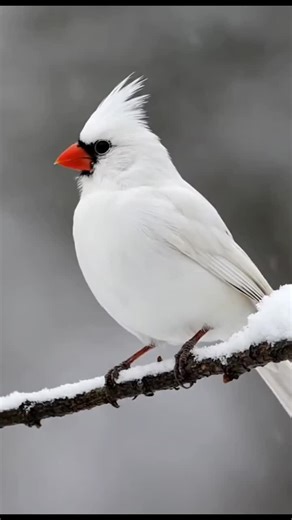 Leucistic Cardinal: A Rare Bird Beauty