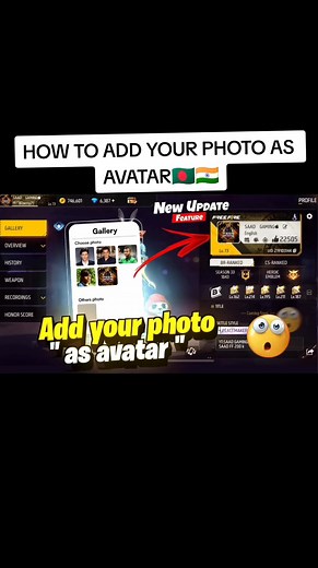 How to Add Your Photo as Avatar in Free Fire
