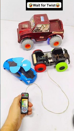 DC motor car powered by remote control car / Unboxing RC car / Upgrade RC car / Remote car vs RC car