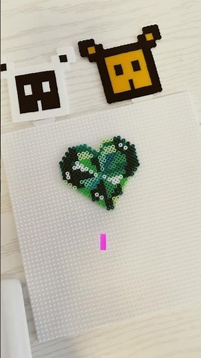 Let’s Make Heart with 2.6mm mini beads | DIY Easy Perler Bead Pattern Ideas #beadmaking #diyart #diy
