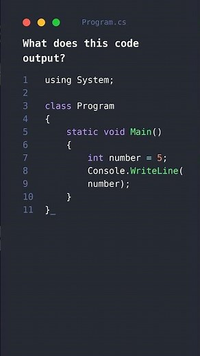 C# Tutorial: Variable Declaration 🤔 🚀 #c#tips #viral #programming