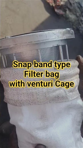 Snap band type Filter bag with cage , bag house filter bag design #baghouse