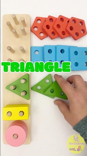 Shape Peg Puzzle | let’s Learn Shapes, Colors, Counting 1–5 #toddlerlearning #shapes #colors
