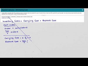 Applied Calculus - Minimizing Cost