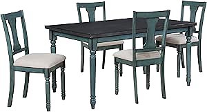 Powell Company Powell Willow 5pc Teal Dining Set