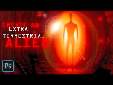 Photoshop: How to Create an Extraterrestrial Alien in a Cocoon of Light.