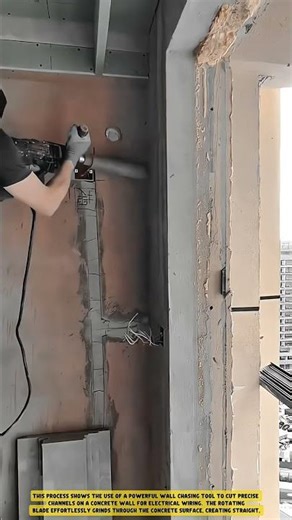 Creating Cable Channels in Concrete Walls using a Wall Chasing Tool - Good Tools and Machinery