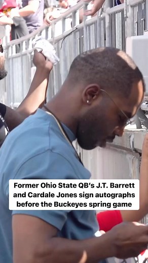 J.T. Barrett and Cardale Jones show love to Buckeye fans ahead of the spring game. | The Lantern