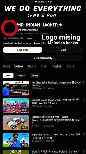Mr.indian.hacker logo hack 😔 #shortsfeed #mrindiahacker