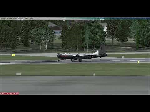 Boeing B-50 Superfortress - Takeoff from San Francisco Intl. Airport