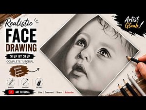 Realistic Baby Portrait Drawing | Full Pencil Sketch Process