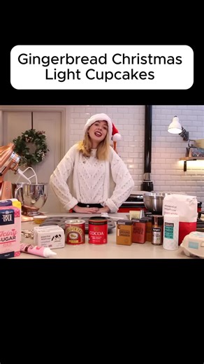 Gingerbread Christmas Light Cupcakes #InfluencerLife#BeautyGuru#YouTubeStars#ContentCreators#LifeUpdates#fyp