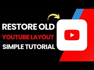 How To Restore Old Youtube Layout