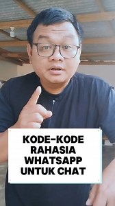 1.1M views · 9.4K reactions | Kode-kode rahasia WhatsApp #WhatsApp #tutorial #fbpro | Usep Saprudin | Facebook