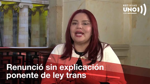 Ponente liberal designada para proyecto Trans renunció sin dar explicaciones | Noticias UNO | Noticias Uno