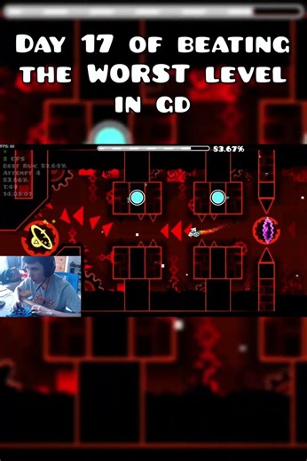 Day 17 of beating the WORST level in Geometry Dash #geometrydash #gdshorts