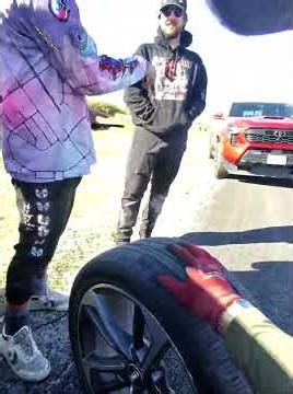 Audi flat tire change on hwy by AAA roadside #automobile #milwaukeetools#carbreakdown