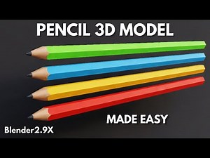 how to model a pencil easily in blender 2.9x