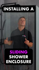 How to Install a Sliding Shower Enclosure #60seconddiy #shower #bathroom #bathroomdesign #bath #interiordesign #design #home #bathroomdecor #tile #showertime #homedecor #renovation #glass #interior #bathroomremodel #bathroomrenovation #showerdesign #architecture #homedesign #wednesday #wednesdaymotivation #wednesdaywisdom #like #follow #mrandmrsdiy | Mr and Mrs DIY