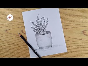 How to Draw Realistic Indoor Plant | Easy Pencil Shading Tutorial for Beginners