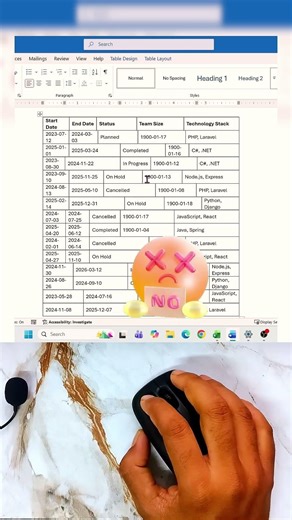 Set Table in Ms Word #dailyshorts #viralshorts #trendingshorts #word #trending