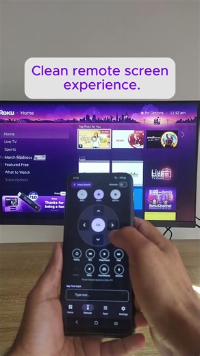 No Ads While Using the Remote 🔥 #rokuremote #roku #smartphone #rokutv #rokustreaming