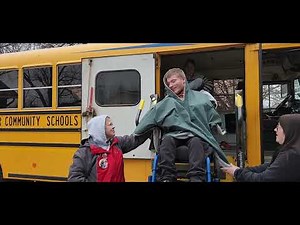 Sam home from school & off the school bus lift 1.29.24 @onthatnote