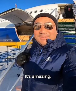 2.1M views · 31K reactions | Landing on the Ice in Antarctica aboard the Airbus A340! | Sam Chui | Facebook