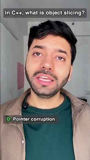 ⚠️C++ Interview Question: What is Object Slicing? #codinginterview #programming #shorts #job #viral