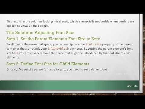 How to Ensure inline-block Elements Touch Each Other Without Gaps