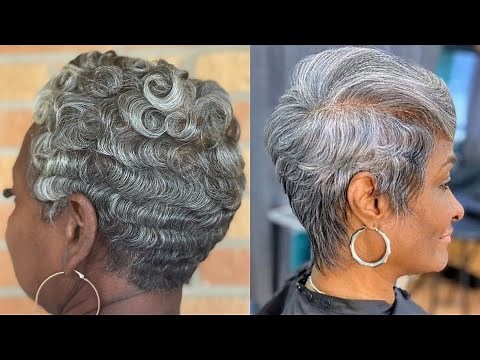 Short Pixie Cut For Gray Hair//Hairstyles For The Bold Look