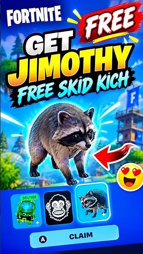 How to Get the FREE Jimothy Sidekick in Fortnite 🦝🔥 #Fortnite