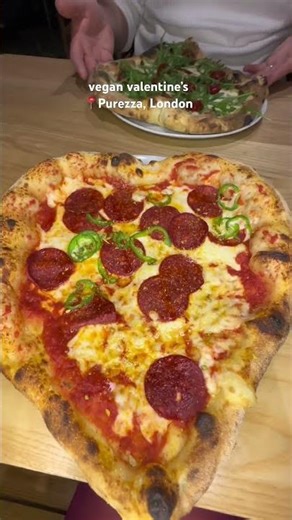 Vegan Valentine’s in London ❤️🍕 | Heart-Shaped Pizza at Purezza