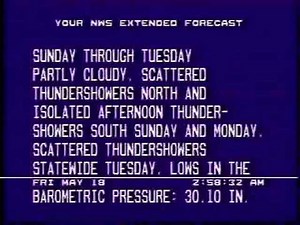 Weather Channel Local Forecast 1990
