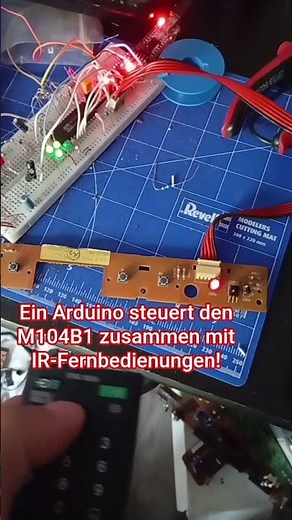 Ein Arduino steuert einen M104B1 mit Hilfe einer IR-Fernbedienung
