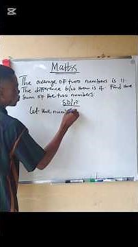 Word Problem Leading To Simultaneous Equation. #wordproblems