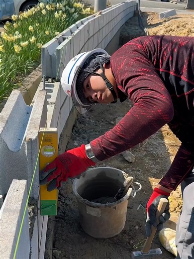 水糸クリップを活用したR積みのDIY技術