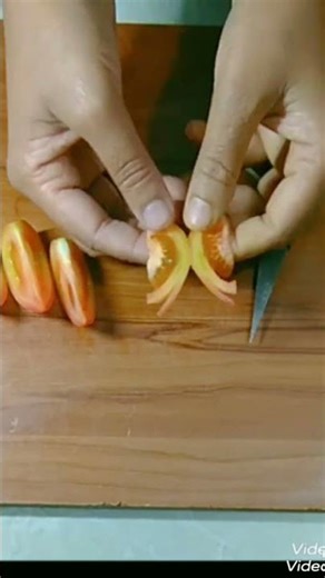 How to make a butterfly useing tomato #tasbih #cuttingart #art #fruitcarving