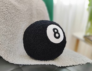 Sherpa 8 Ball Pillow, Magic Eight Ball Cushion, 3 Ball Pillows, Tufted Black Pillow 8, Pool Table Billiard Play Balls, Trendy Pillows - Etsy