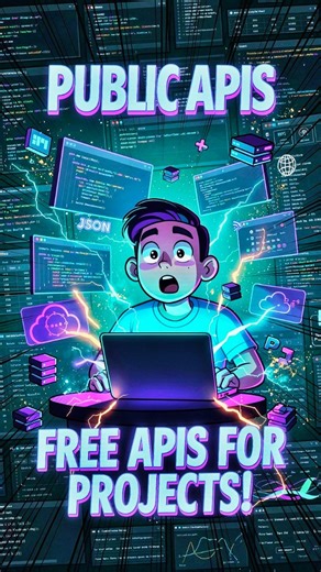 Surya Singu on Instagram: "Public APIs for Projects 🚀 (Free & Useful) Build faster using free public APIs — JSON data, REST APIs, real use cases. Perfect for side projects & learning. 👇 Comment “link” and I’ll DM the link. #publicapis #freeapis #developer #coding #webdev"