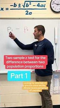 Two sample z test for the difference between population proportions PART 1 #apstats #apstatistics