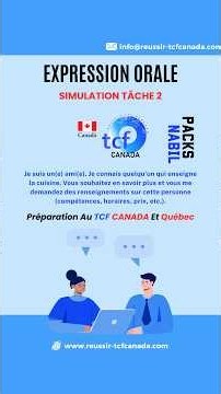 🎙️ TCF Canada & Quebec Simulation – Oral Expression August 2026 Task 2