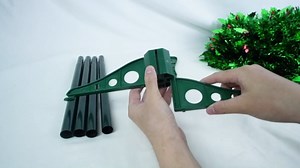 3 Pcs Christmas Artificial Tree 2/3/4 Ft Pop Up Pencil Xmas Tree with 120 Color Lights Battery Operated Pre-lit Tinsel Tree for Holiday Fireplace Party Home Decor