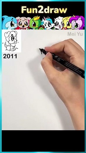 Redraw My Art 14 Years Later | Fun2draw Nostalgia #shorts #art #fun2draw