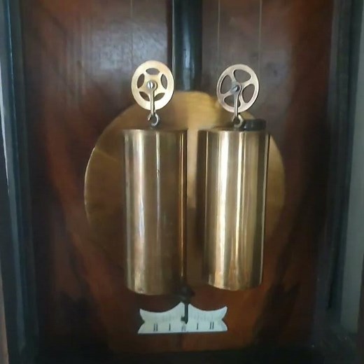 Slow relaxing pendulum swing of a Gustav Becker Vienna wall clock