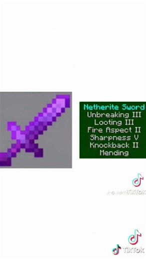 Best enchantments of minecraft Sword #minecraft