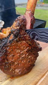 Brazilian Steakhouse Tomahawk 🥩 Every time I use McCormick Brazilian Steakhouse marinade my steak is 10/10 I don’t think I’ll ever use anything else! Letting it marinade overnight is the major key I didn’t have that type of time so I added everything on top and rubbed it in 🔑 I did add a few more seasoning like minced garlic, onion powder and paprika for color have you ever used McCormick grill mates seasoning? Let me know in the comments ✨ Steak Marinade ⬇️ 2 packs Grill Mates Brazilian Steak