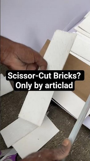 brick jo easy se cut hota hai! | #articlad #brickwalldesign #flexiblebrick