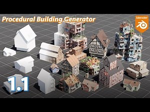 Procedural Building Generator 1.1 for Blender